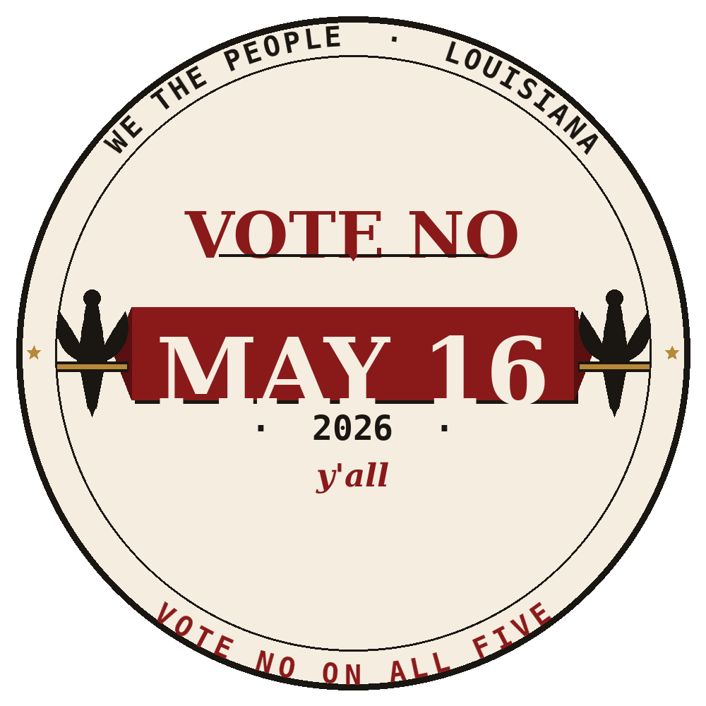 WE the People Louisiana crest - MAY 16 2026